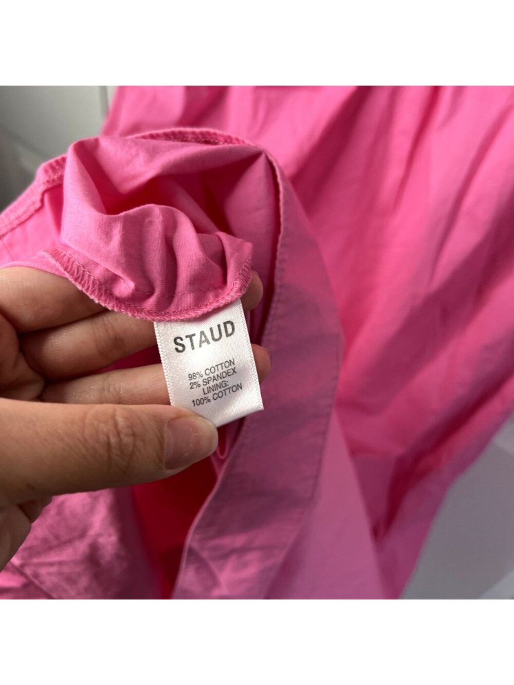 STAUD Apfel Pink Halter Cutout Sleeveless Maxi Dress Women's Size Large L - Picture 7 of 12